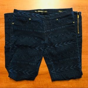 Blue tribal patterned leggings/pants